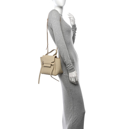 Celine Grained Calfskin Nano Belt Bag Linen 2 of 12