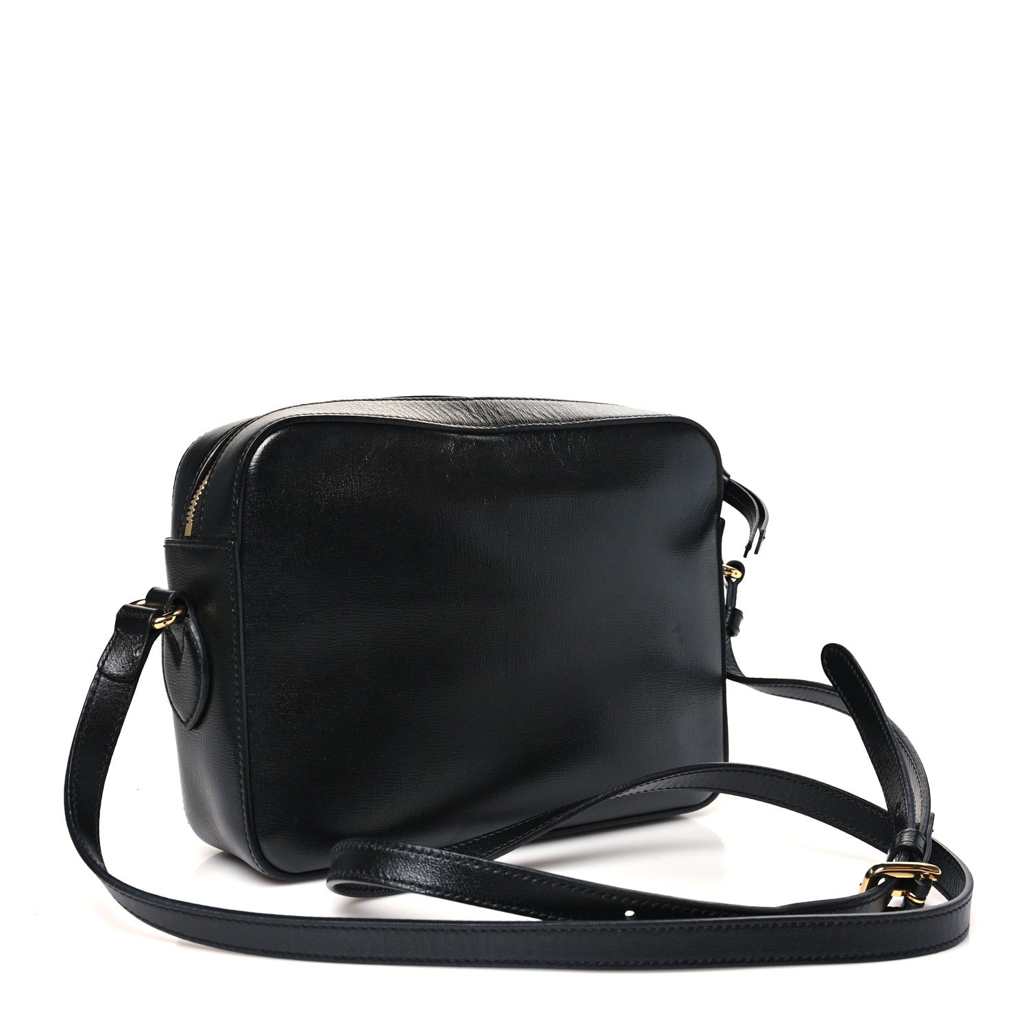 Gucci Textured Calfskin Small Horsebit 1955 Shoulder Bag Black 3 of 10
