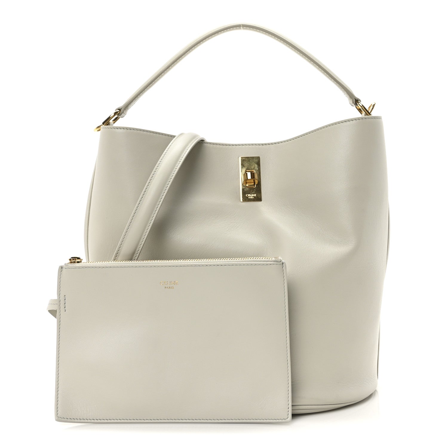 Celine Smooth Calfskin Bucket 16 Light Stone 3 of 11