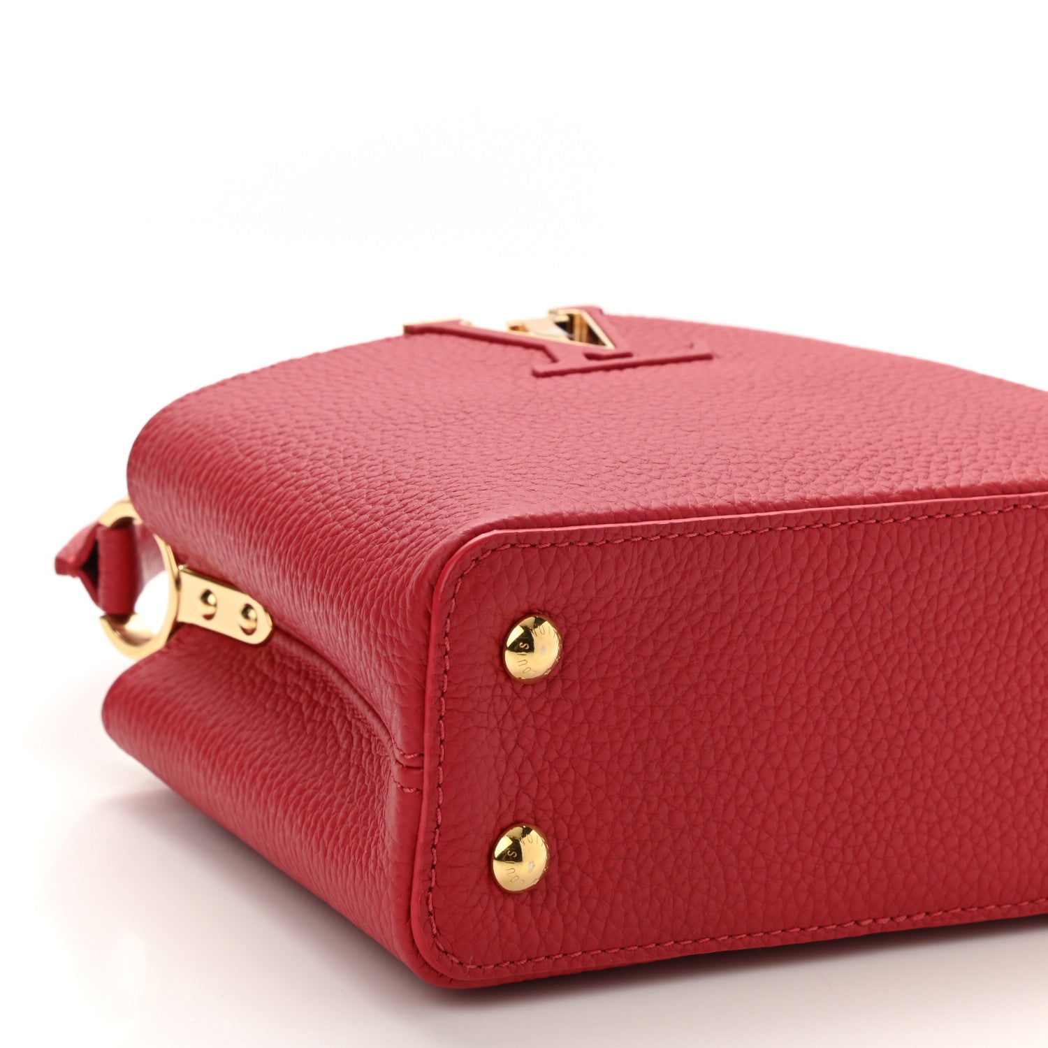 Louis Vuitton Taurillon Mini Capucines Scarlet 8 of 9