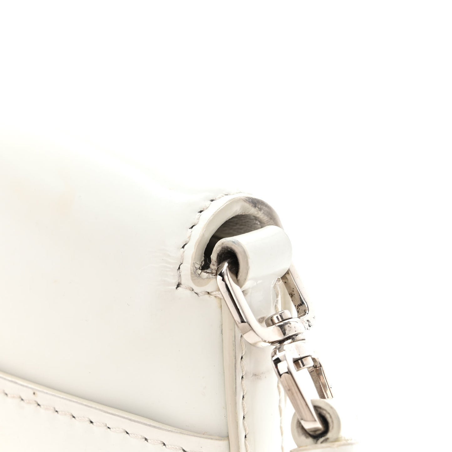 Spazzolato Cleo Flap Shoulder Bag White