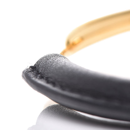 Hermes Calfskin Loop 1 Bracelet M Gold Black 6 of 7