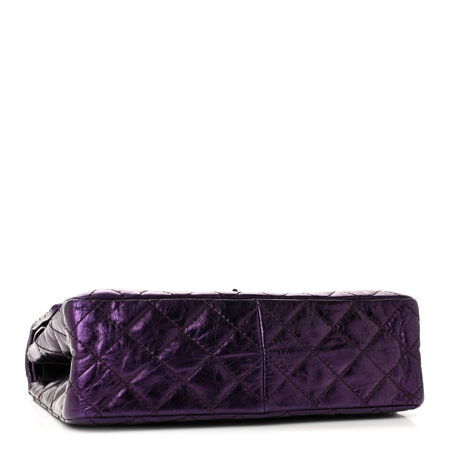 Metallic Aged Calfskin Quilted 2.55 Reissue 226 Flap Purple