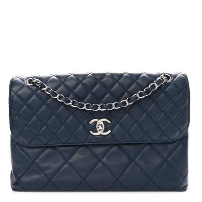 Chanel Calfskin Quilted In the Business Flap Dark Navy Blue 1 of 10