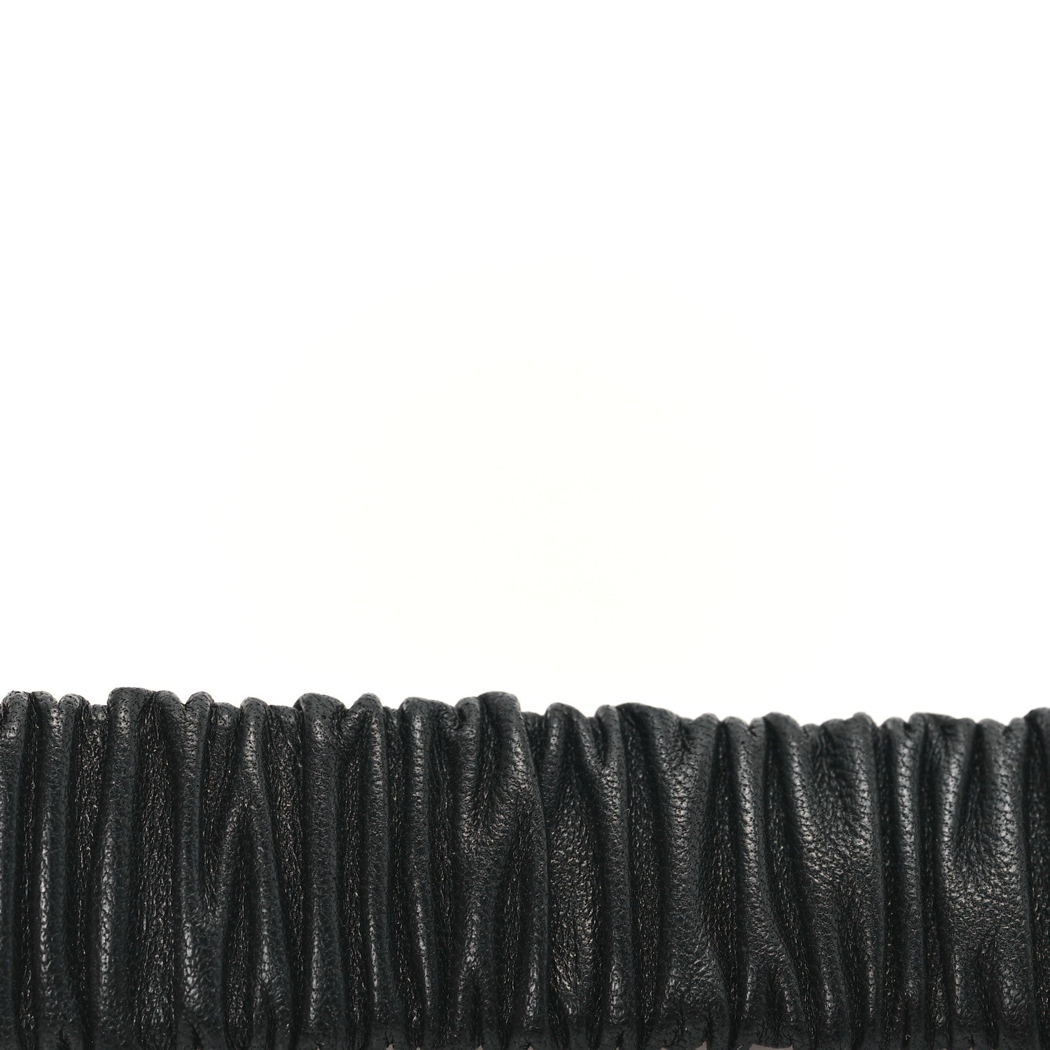 Chanel Lambskin Metal Ruched Chain CC Belt 80 32 Black White 5 of 5