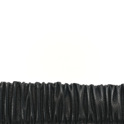 Chanel Lambskin Metal Ruched Chain CC Belt 80 32 Black White 5 of 5