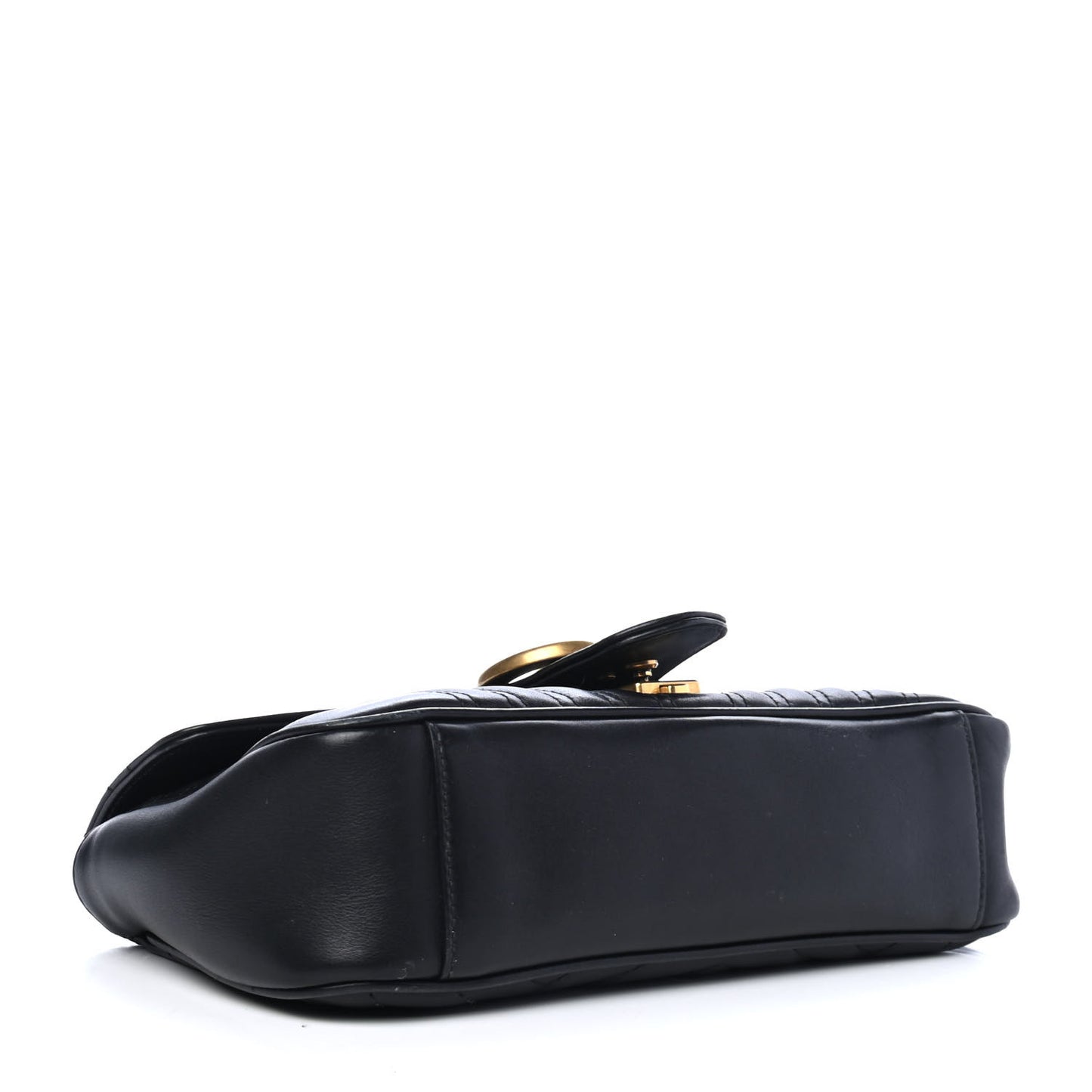 Calfskin Matelasse Small GG Marmont Shoulder Bag Black