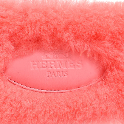 Hermes Woolskin Oran Sandals 40 Rose Du Desert 40 6 of 9
