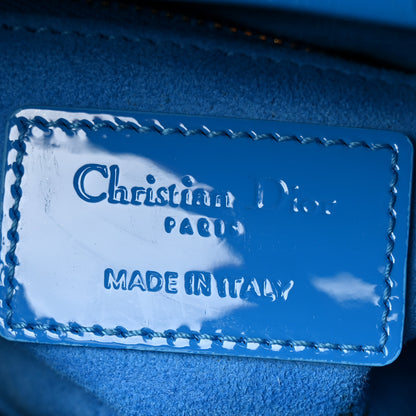 Christian Dior Patent Cannage Mini Lady Dior Blue 6 of 10
