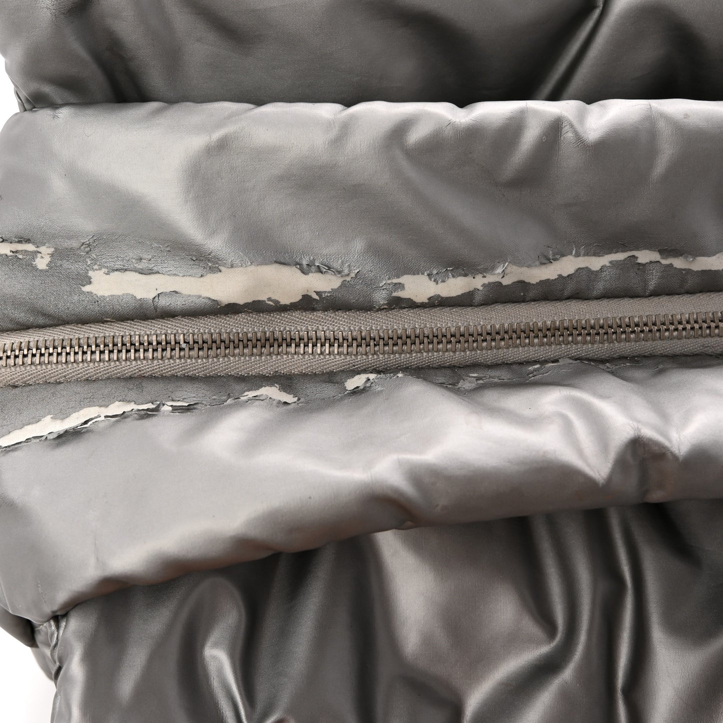 Nylon Coco Cocoon Zipped Tote Silver