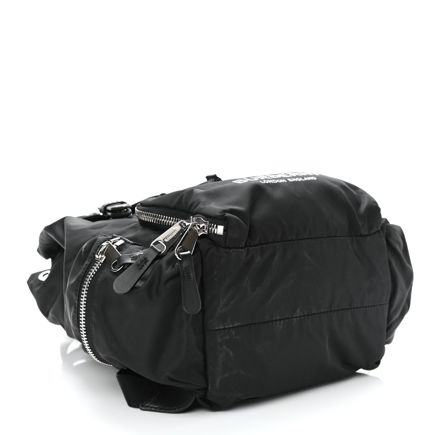 Burberry Nylon Logo Print Medium Rucksack Backpack Black 4 of 11