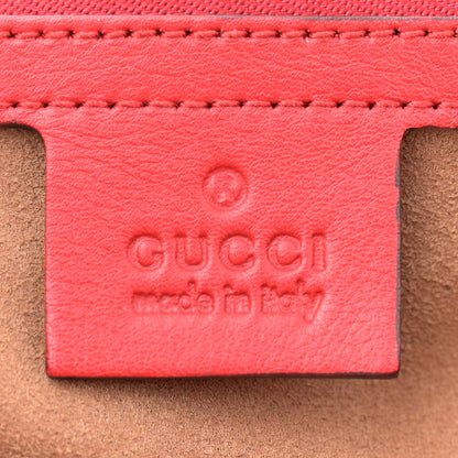 Gucci GG Supreme Monogram Calfskin Medium Padlock Shoulder Bag Beige Hibiscus Red New Rosette 6 of 10