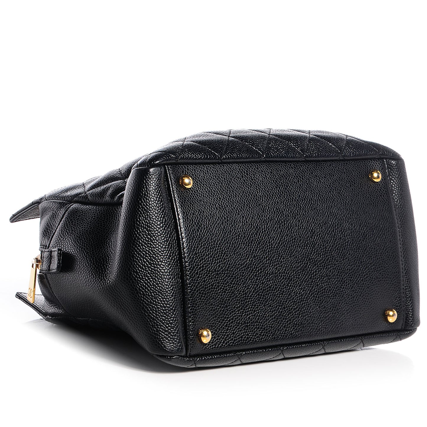Caviar Quilted Petit Timeless Tote PTT Black