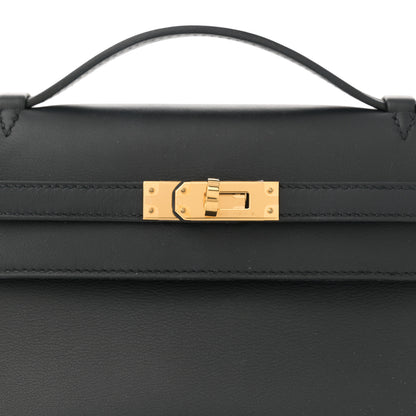 Hermes Swift Kelly Pochette Clutch Black 8 of 11