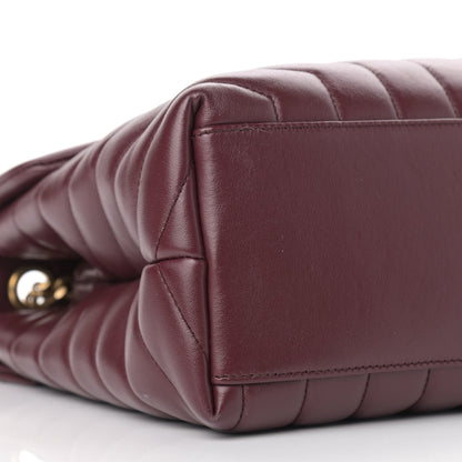 Saint Laurent Calfskin Y Quilted Monogram Medium Loulou Chain Satchel Palissandre 9 of 15