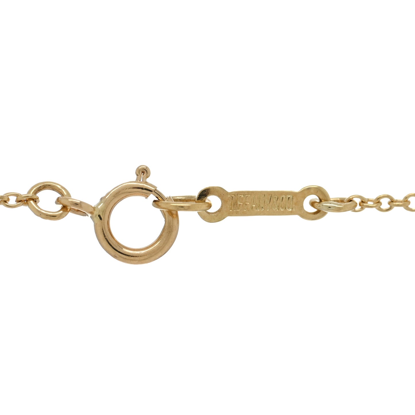 18K Yellow Gold 20mm Elsa Peretti Bean Pendant Necklace