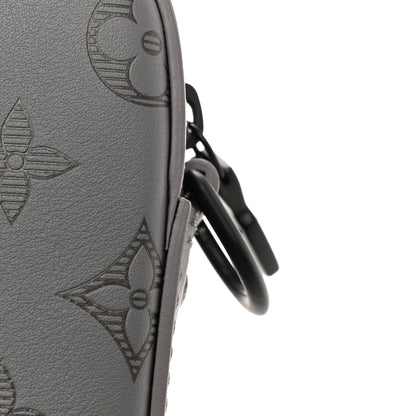 Louis Vuitton Calfskin Monogram Shadow Trio Messenger Anthracite Gray 13 of 15