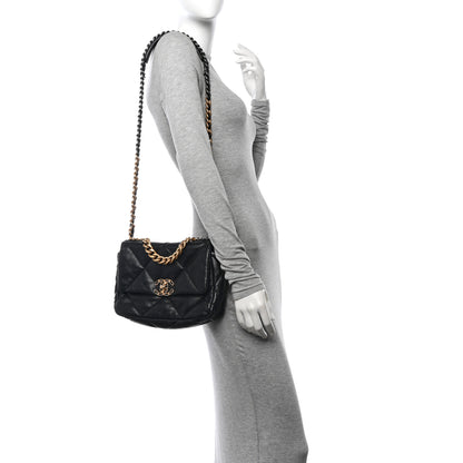 Chanel Goatskin Quilted Medium Chanel 19 Flap Black 2 of 15