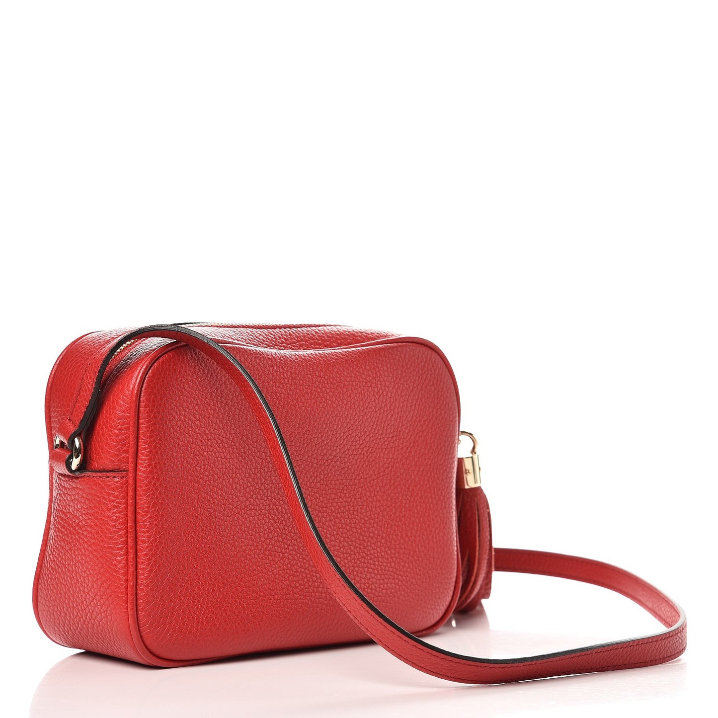 Pebbled Calfskin Small Soho Disco Bag Tabasco Red