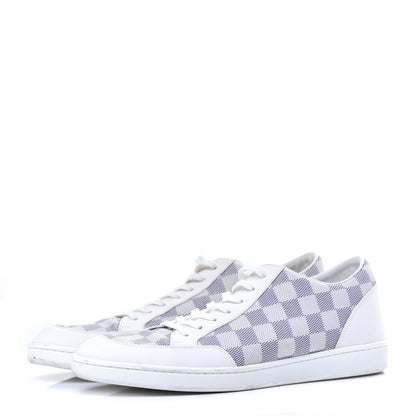 Louis Vuitton Damier Azur Mens Sneakers 8.5 White 3 of 10