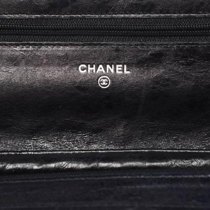 Chanel Aged Calfskin Quilted Reissue Wallet On Chain WOC So Black 6 of 9