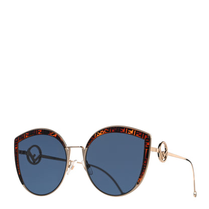 Fendi Metal Acetate F is Fendi FF Cat Eye Sunglasses FF 0290/S Gold 1 of 6
