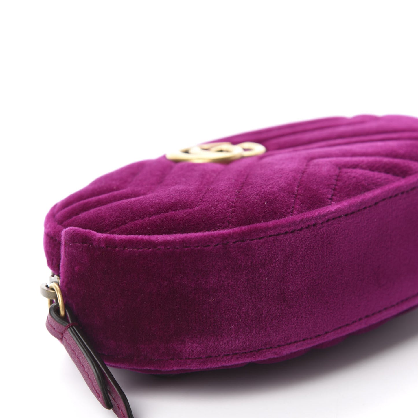 Velvet Matelasse GG Marmont Belt Bag 85 34 Fuchsia Violet Cyclamen
