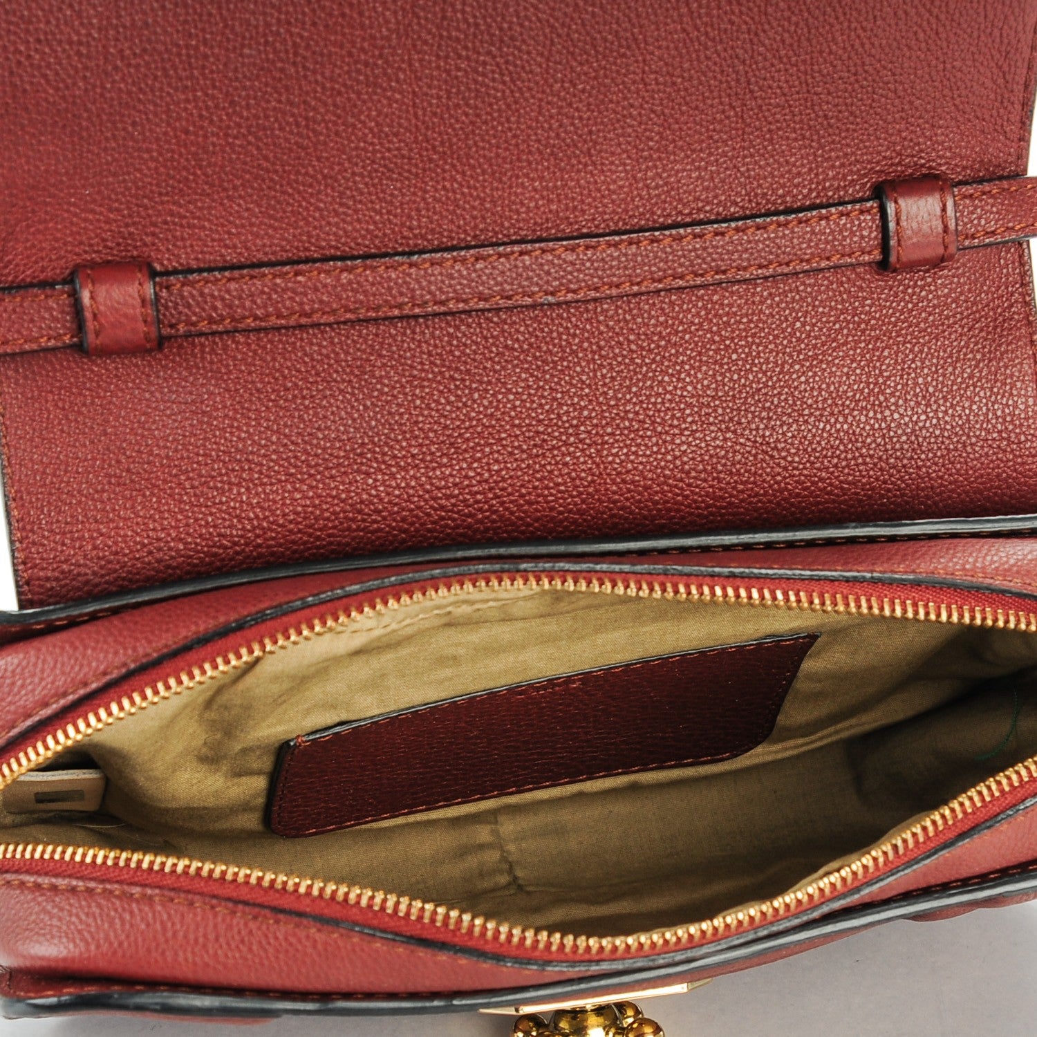 Chloe Calfskin Mini Elsie Crossbody Bag Chocolate 5 of 7
