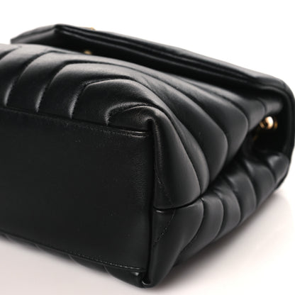 Saint Laurent Calfskin Y Quilted Monogram Small Loulou Chain Satchel Black 9 of 9