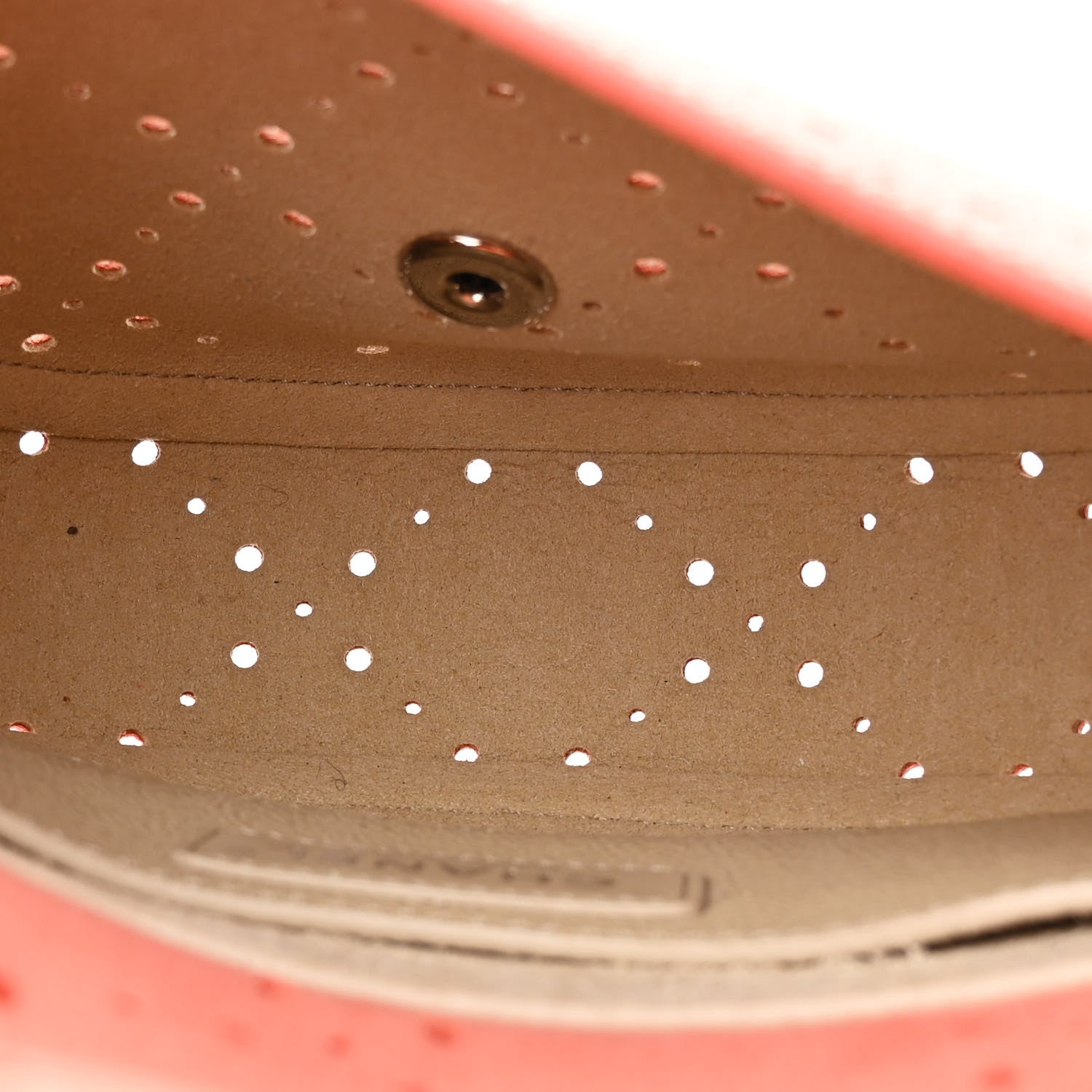 Chanel Caviar Perforated Messenger Bag Coral 5 of 11