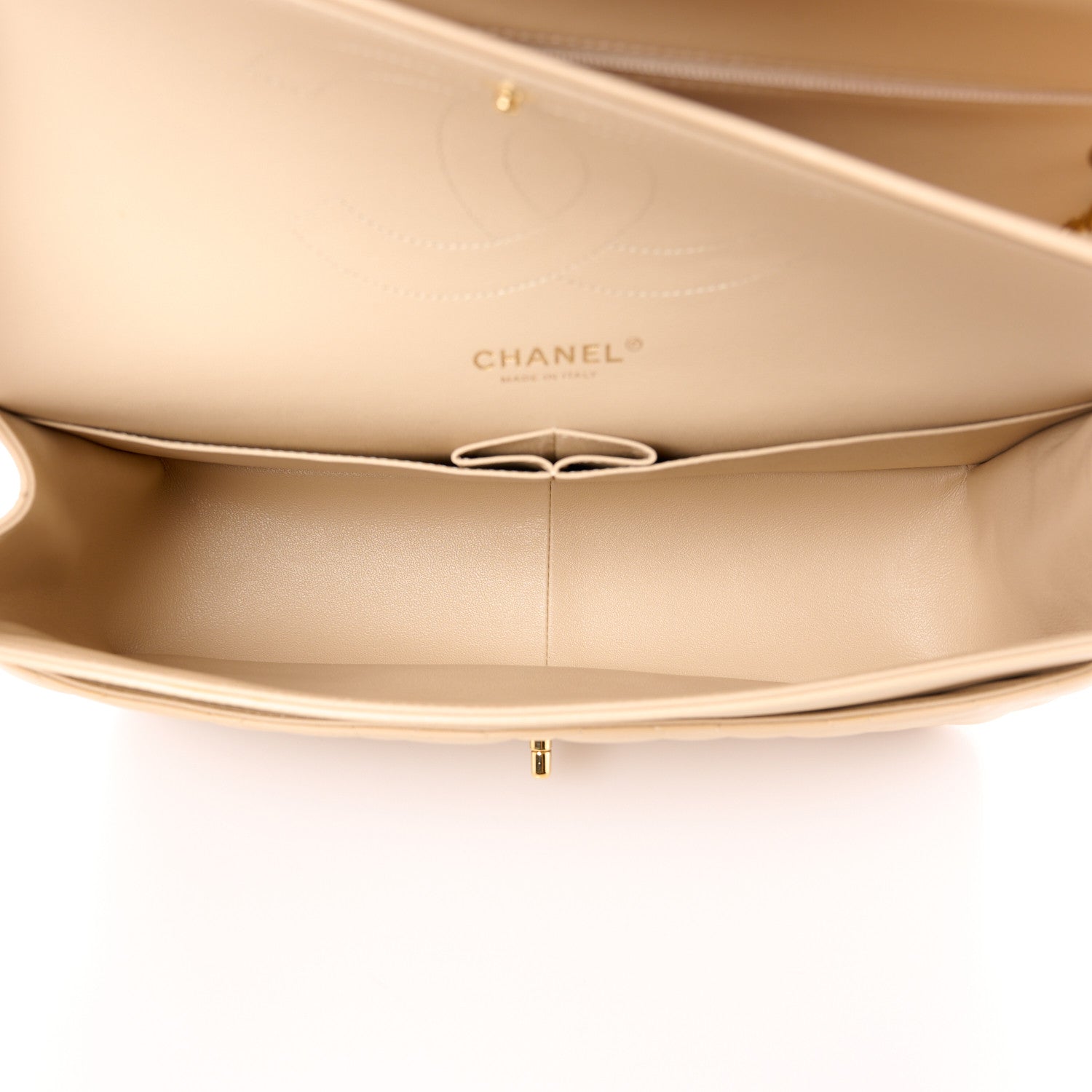 Chanel Lambskin Quilted Jumbo Double Flap Beige 5 of 12