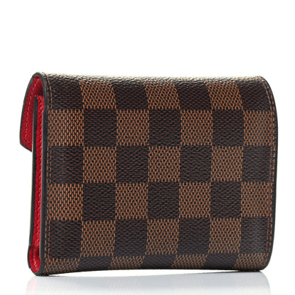 Louis Vuitton Damier Ebene Victorine Wallet Red 2 of 4