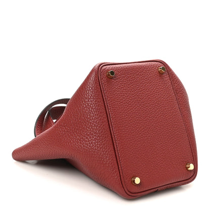 Hermes Taurillon Clemence Picotin Lock 18 PM  Rouge H 4 of 11