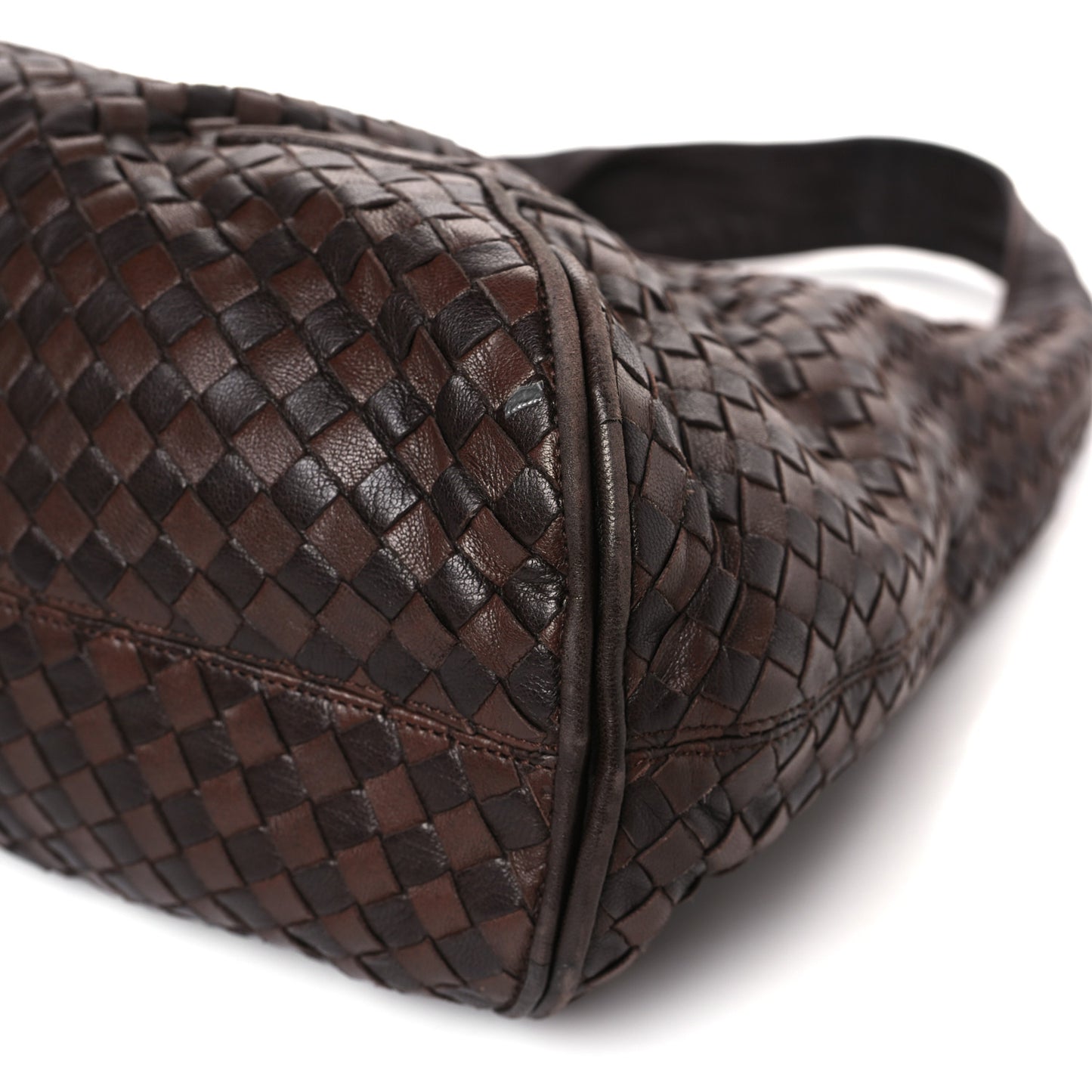 Nappa Intrecciato Ball Hobo Ebano Black