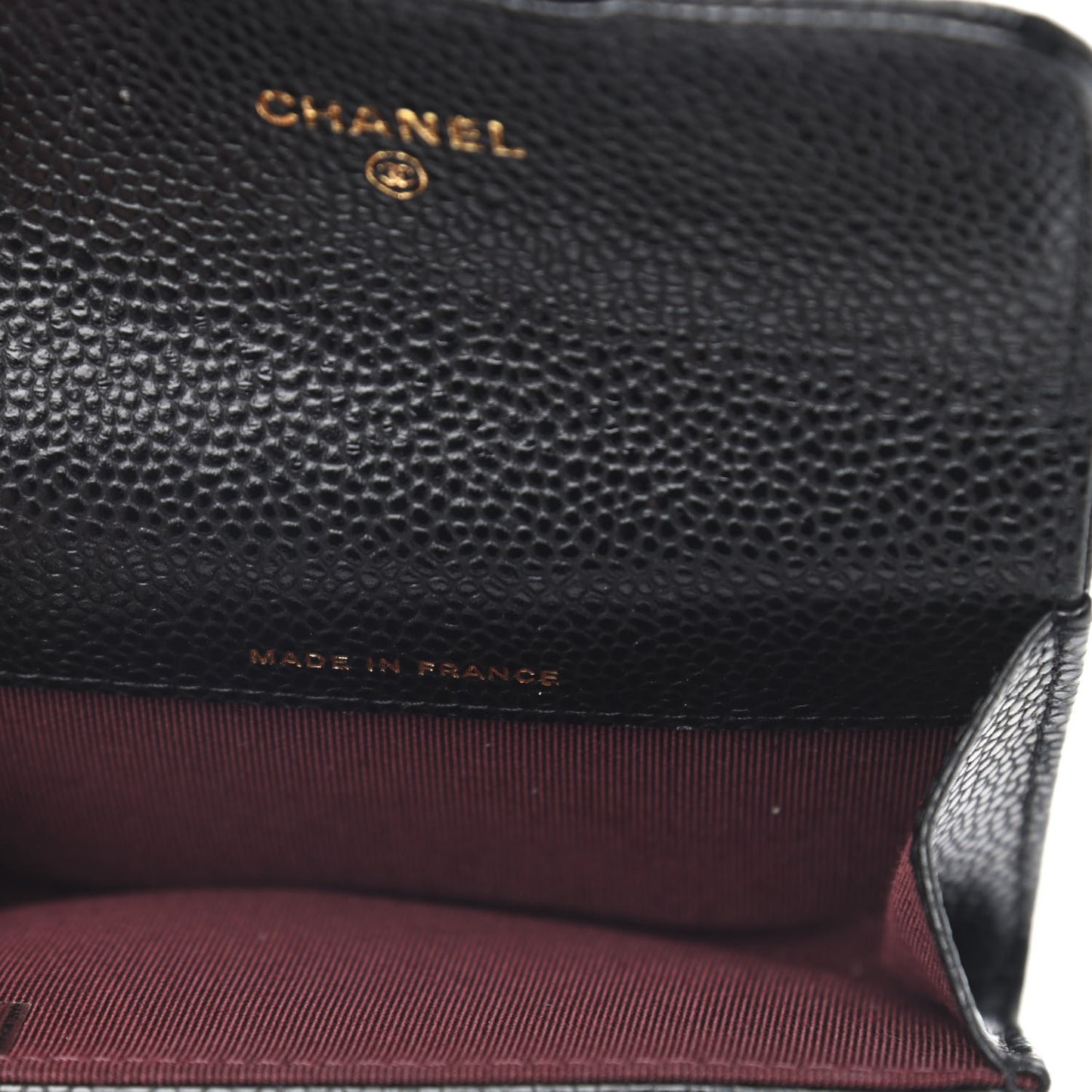 Caviar Quilted Flap Card Holder Black