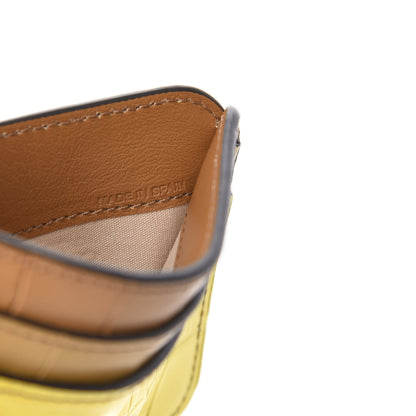 Chloe Crocodile Embossed Calfskin C Card Holder Joyful Yellow Tricolor 7 of 8
