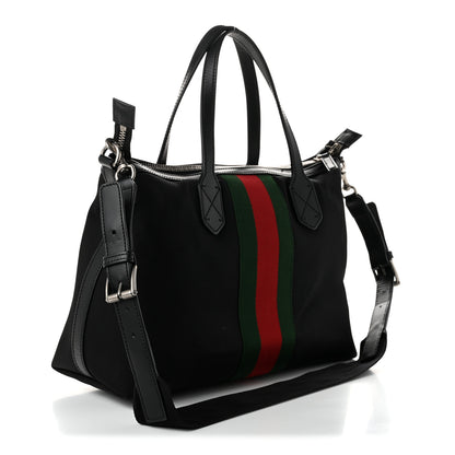 Gucci Techno Canvas Web Top Handle Shoulder Bag Black 3 of 11