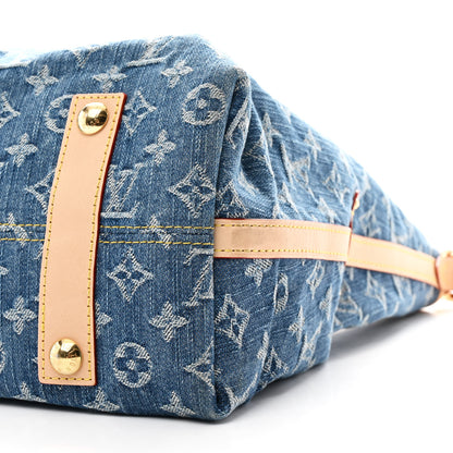 Louis Vuitton Monogram Denim CarryAll MM Blue 9 of 9