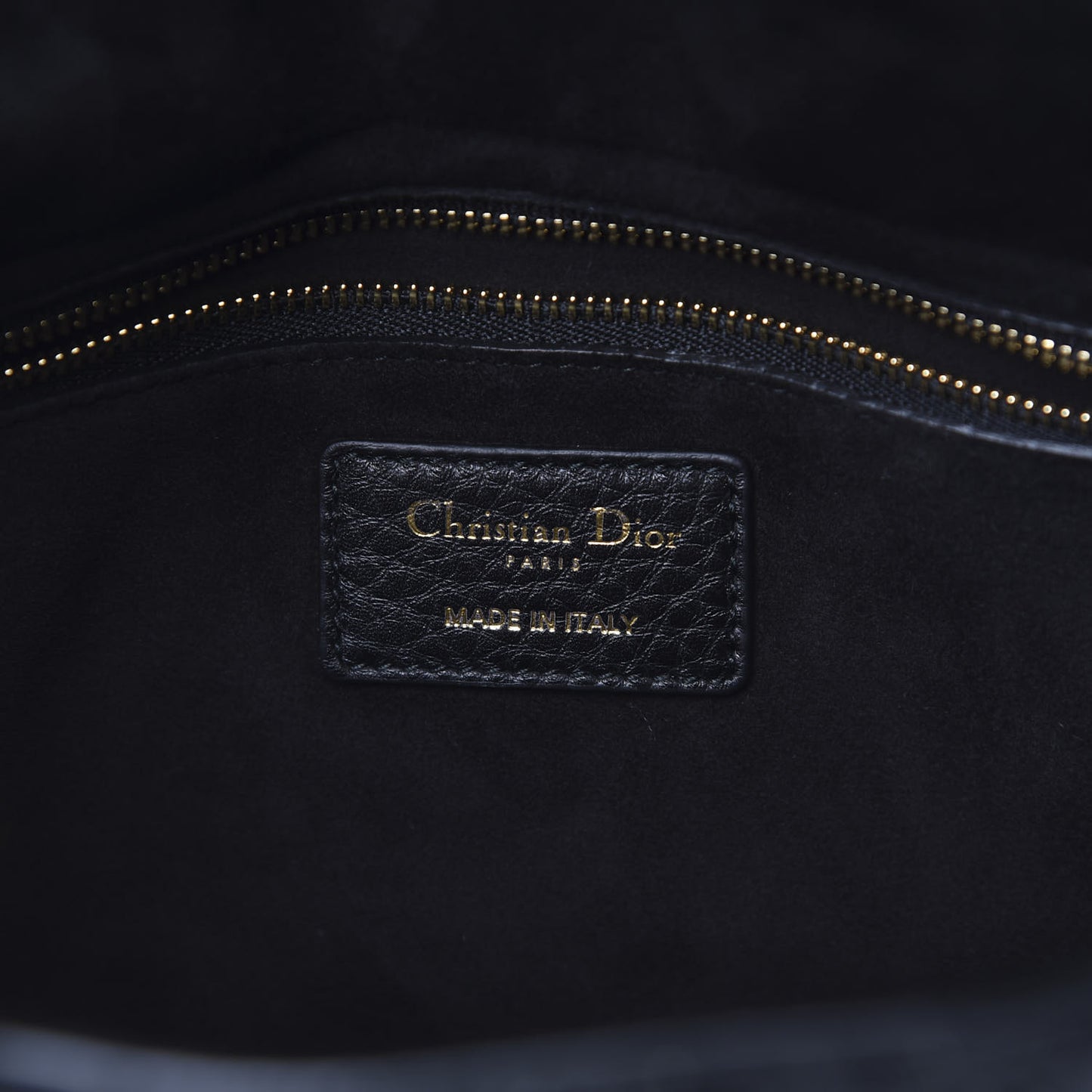 Grained Calfskin Cannage Medium Supple Lady Dior Black