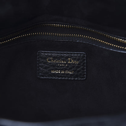 Christian Dior Grained Calfskin Cannage Medium Supple Lady Dior Black 6 of 13