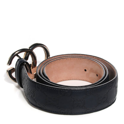 Gucci Guccissima Double G Belt 90 36 Navy 4 of 6