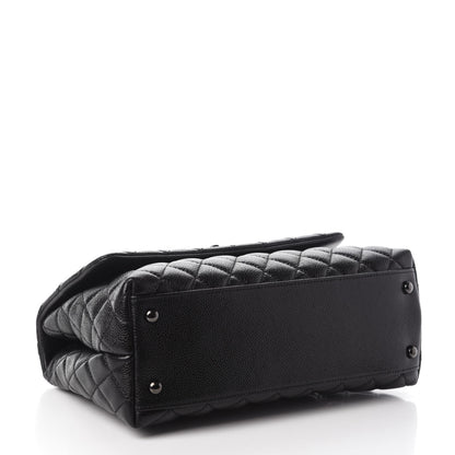 Chanel Caviar Quilted Small Coco Handle Flap So Black 5 of 11