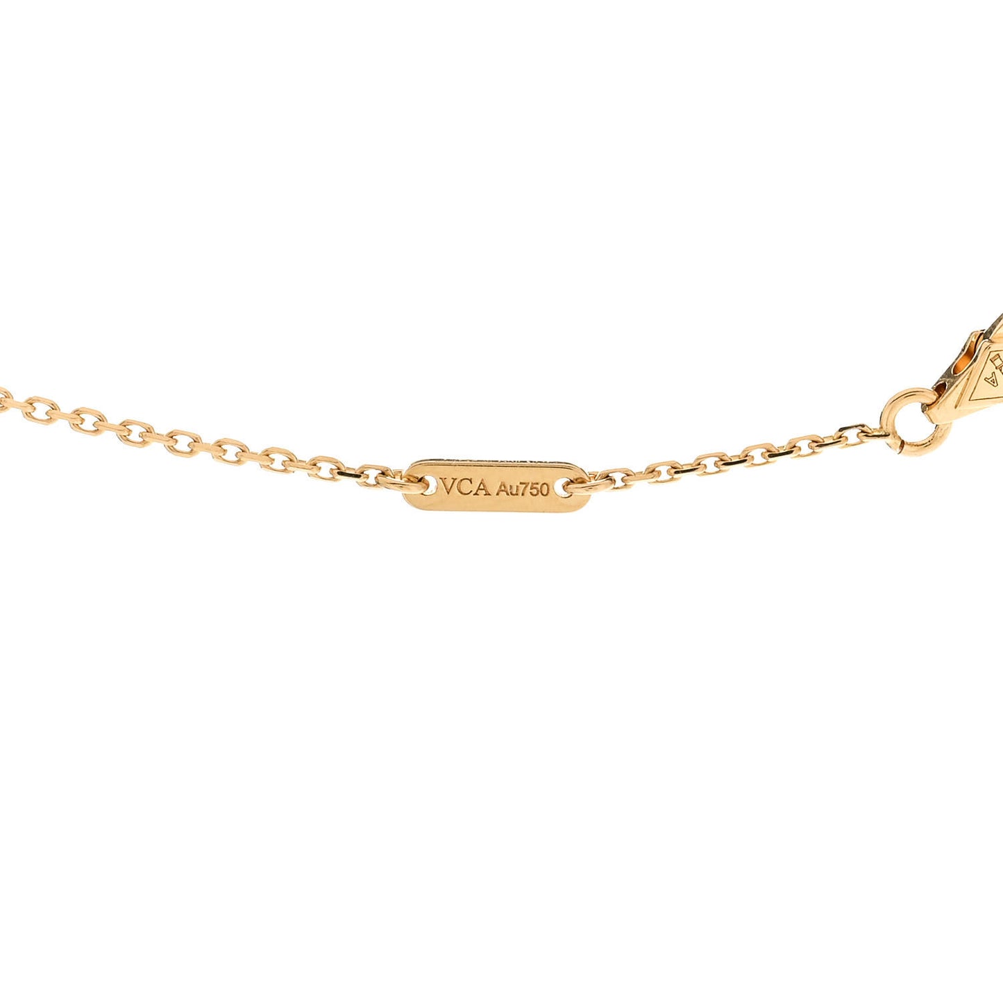 18K Yellow Gold Mother of Pearl Sweet Alhambra Pendant Necklace