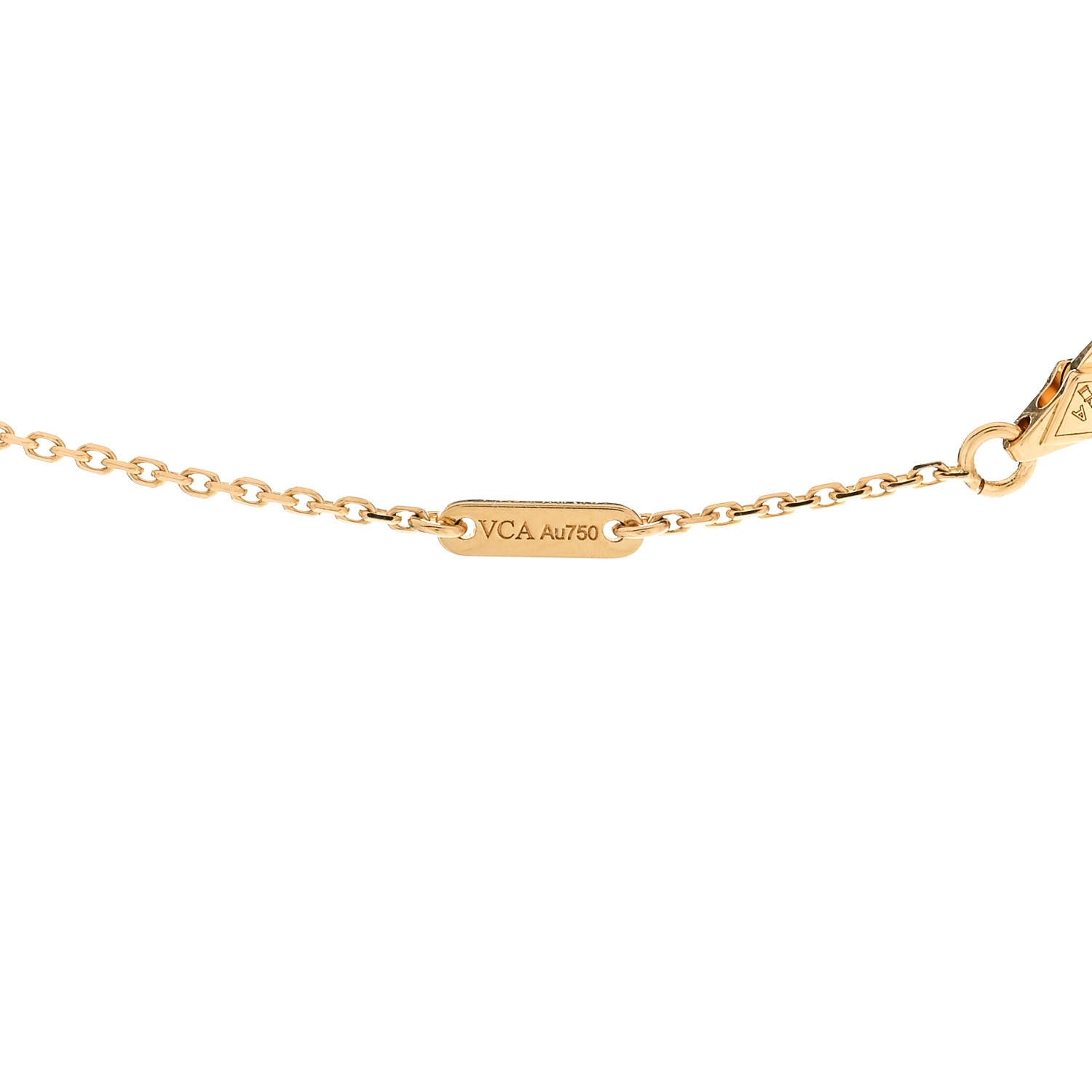 Van Cleef & Arpels 18K Yellow Gold Mother of Pearl Sweet Alhambra Pendant Necklace 5 of 5