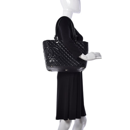 Chanel Calfskin Quilted Large Cambon Tote Black 2 of 9