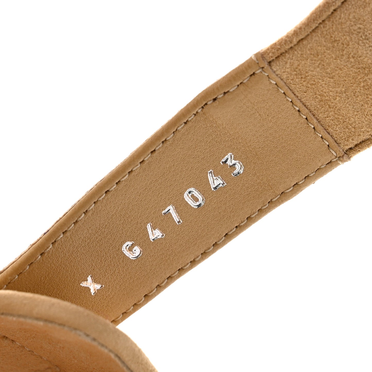 Suede Kidskin Velcro Mules 38 Beige