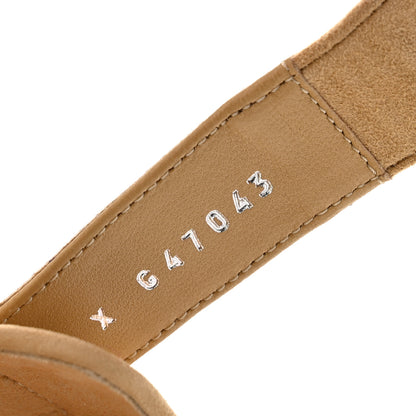 Chanel Suede Kidskin Velcro Mules 38 Beige 9 of 10