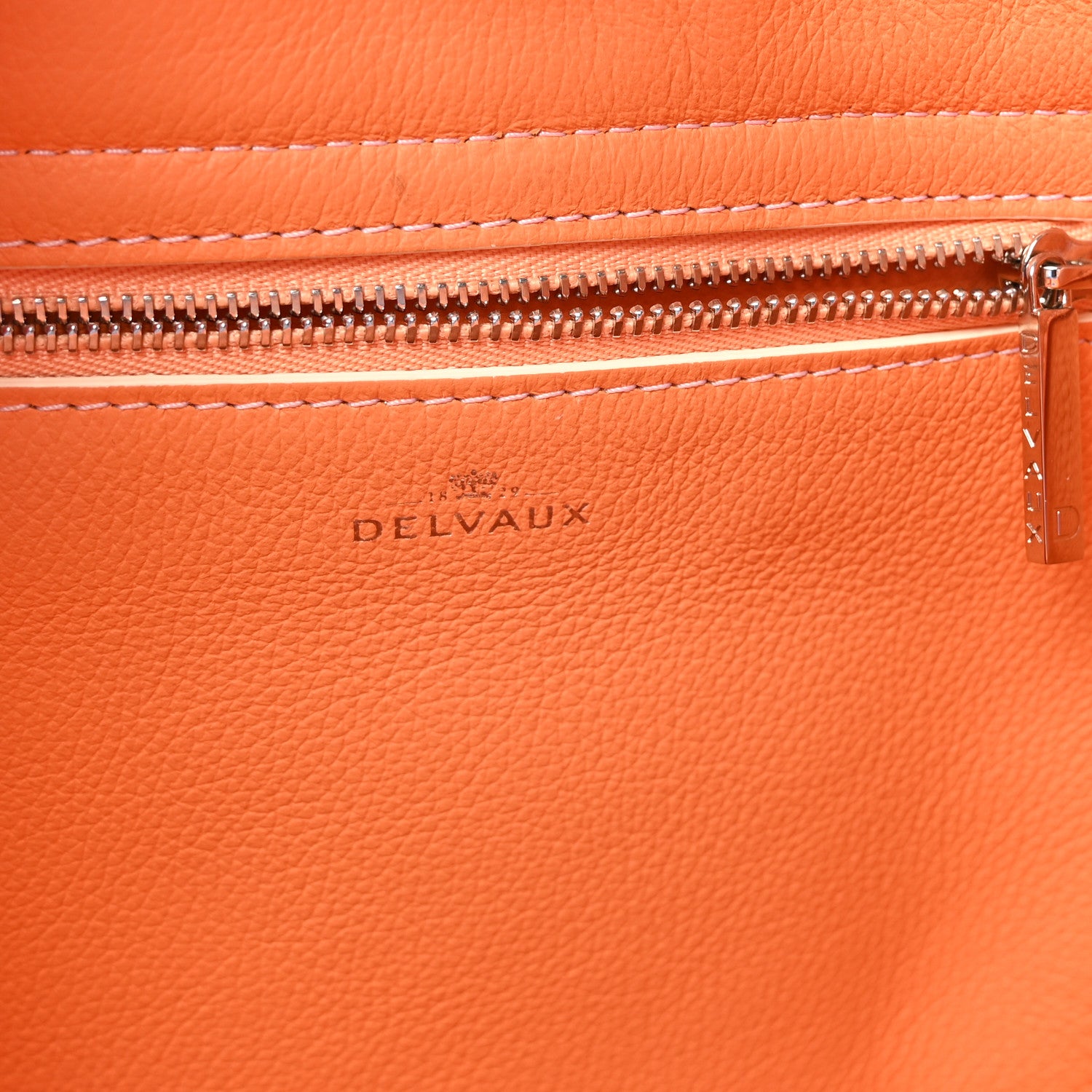 Delvaux Grained Calfskin Mini So Cool Satchel Abricot 6 of 9