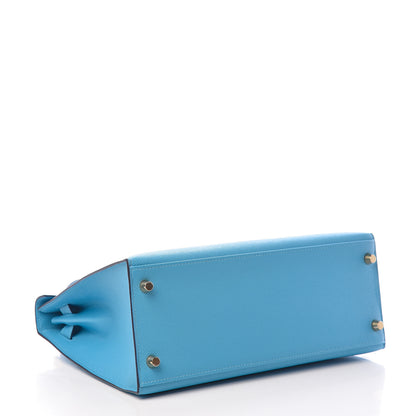 Hermes Epsom Kelly Sellier 28 Bleu Du Nord 5 of 39