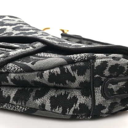 Christian Dior Canvas Mizza Embroidered Saddle Bag Gray 10 of 10
